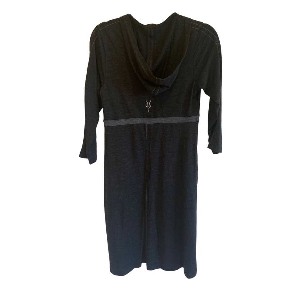 Ibex IBEX Merino Wool M Hooded Dress V-neck w Poc… - image 12