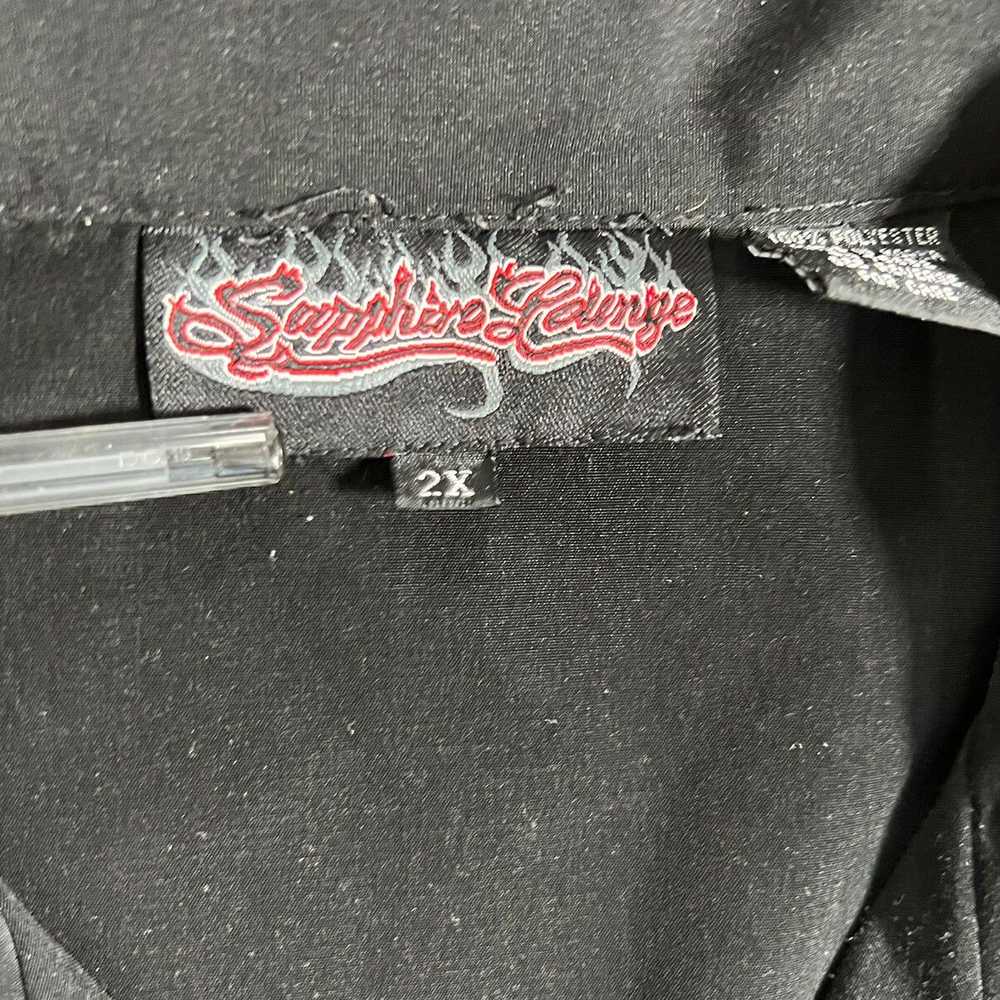 Vintage Y2k Sapphire Lounge Retro Flame Embroider… - image 5