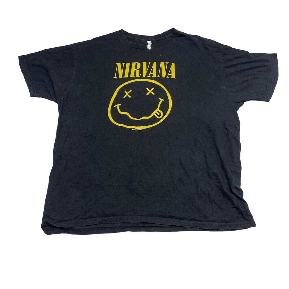 Nirvana Nirvana Band Tee Thrifted Vintage Style S… - image 1