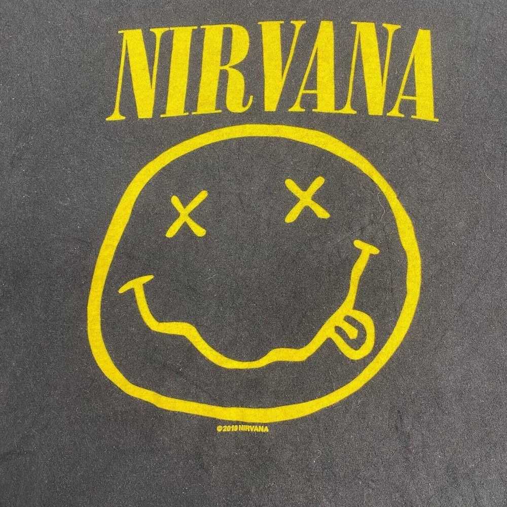 Nirvana Nirvana Band Tee Thrifted Vintage Style S… - image 2