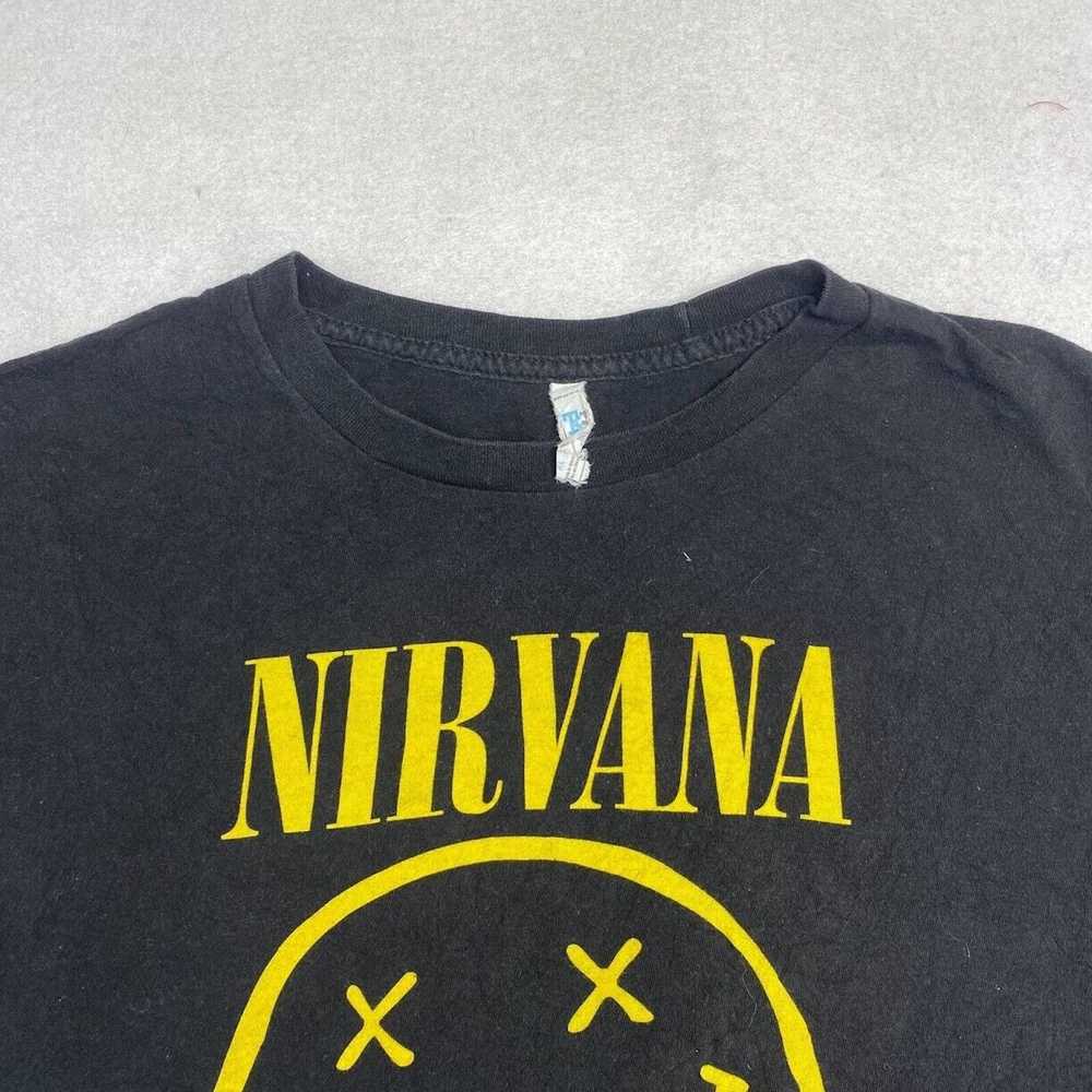 Nirvana Nirvana Band Tee Thrifted Vintage Style S… - image 9