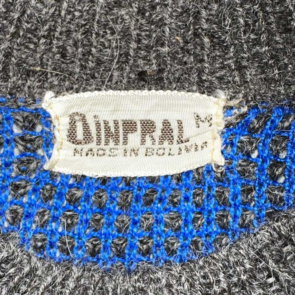 Vintage Chunky Knit Diamond Sweater - image 3