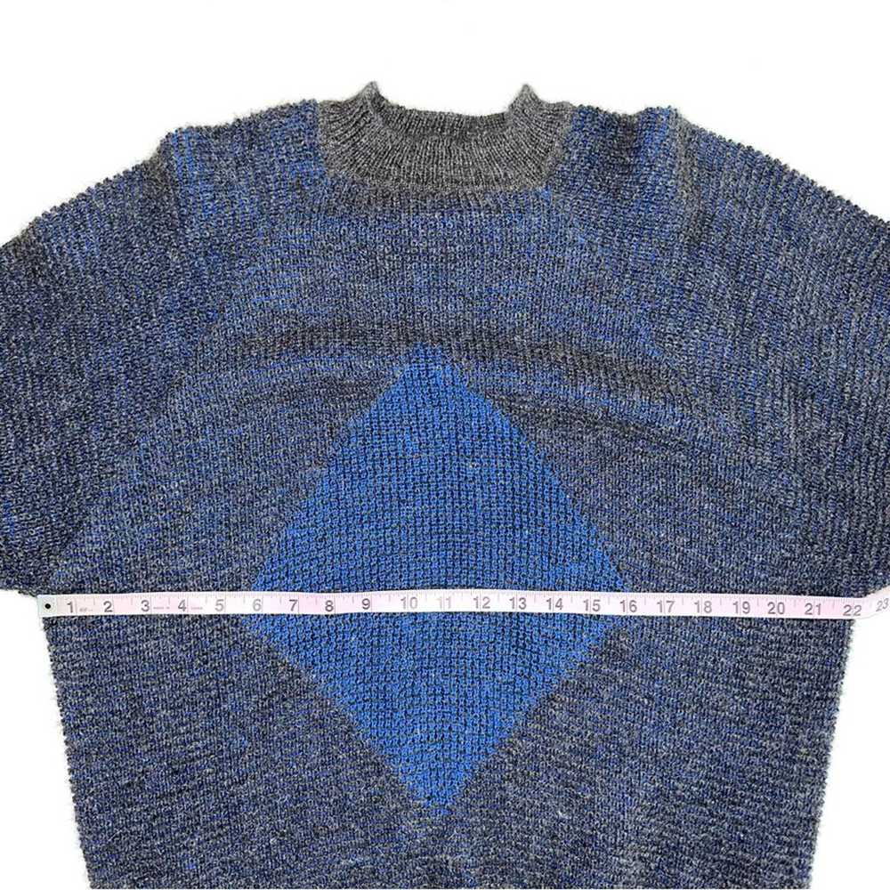 Vintage Chunky Knit Diamond Sweater - image 8