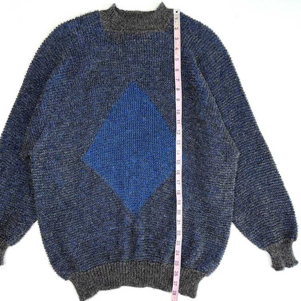 Vintage Chunky Knit Diamond Sweater - image 9