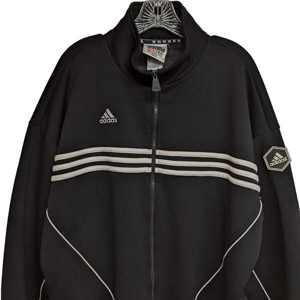 Adidas Sports Full Zip Sweater Men Poly Cotton Bl… - image 2