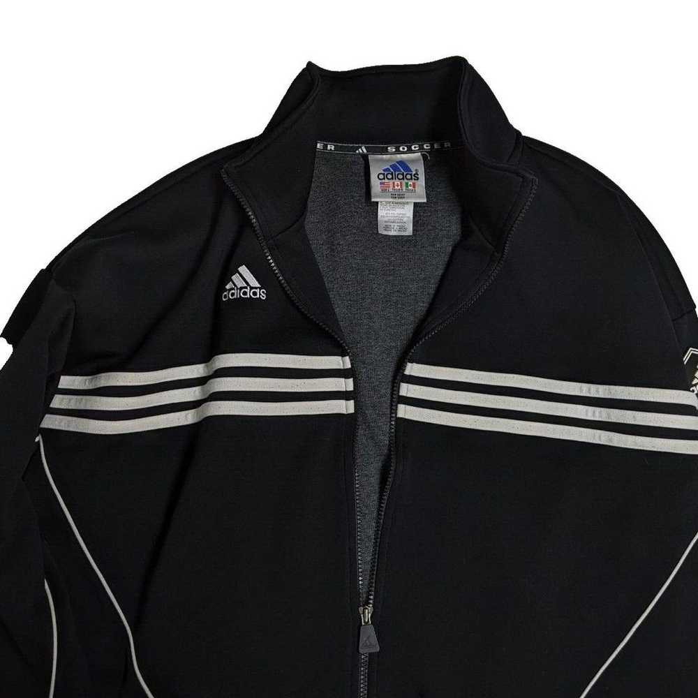 Adidas Sports Full Zip Sweater Men Poly Cotton Bl… - image 4