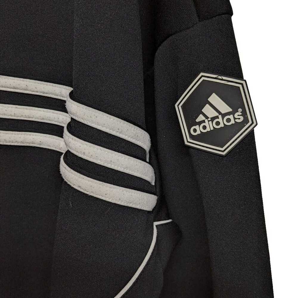 Adidas Sports Full Zip Sweater Men Poly Cotton Bl… - image 6