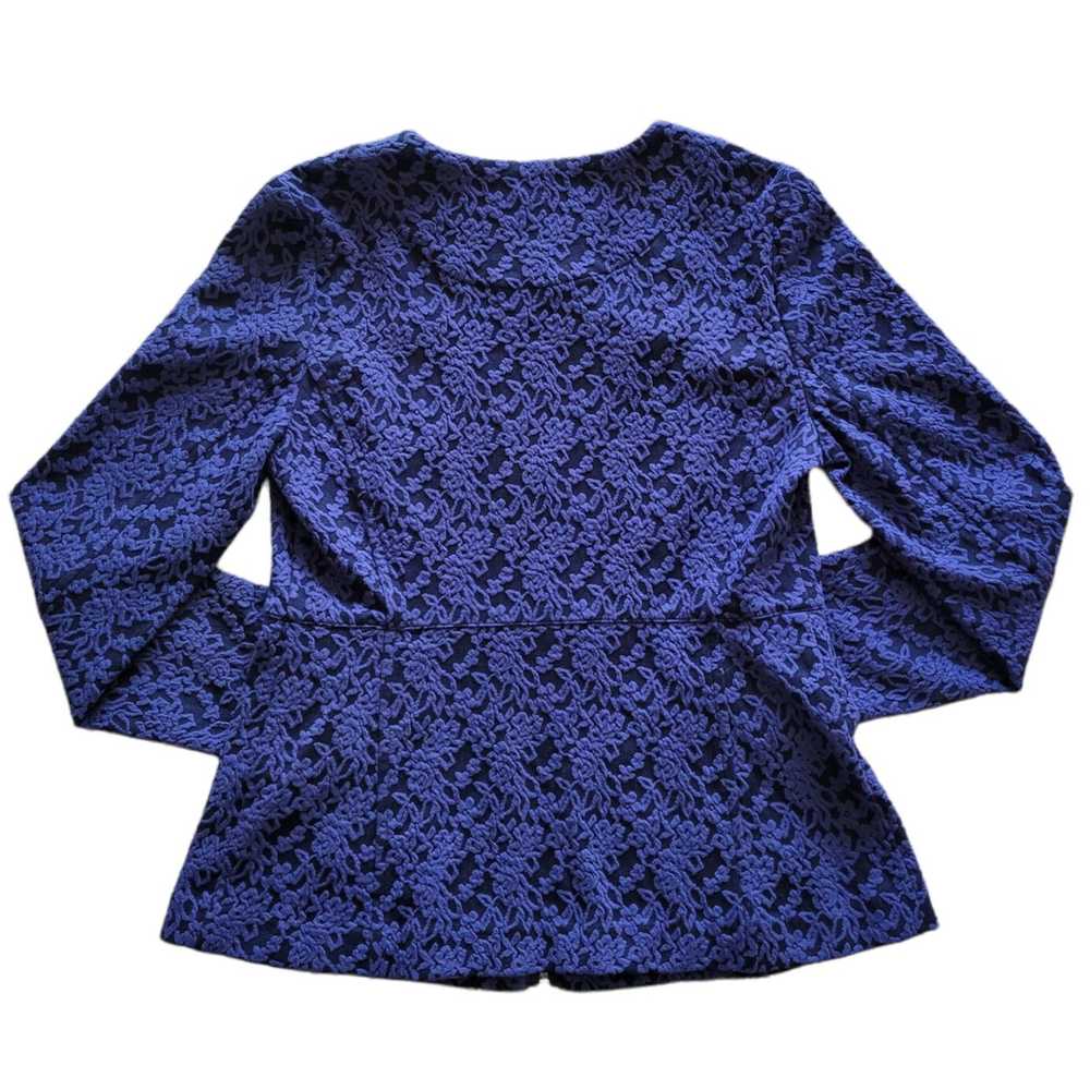 Vintage Isaac Mizrahi Live Floral Knit Jacquard Z… - image 4