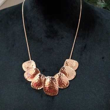 Other Womens Fashion Gold Tone Hammered Statement 