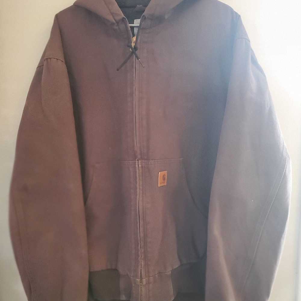 Men's Brown Carhartt Jacket XL J280 - image 1