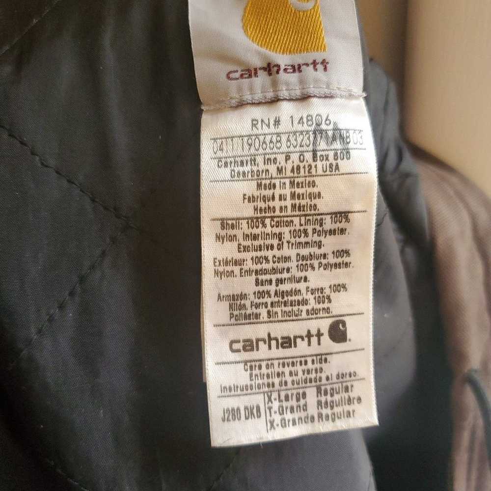 Men's Brown Carhartt Jacket XL J280 - image 5