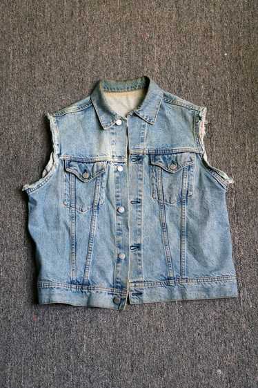 Thrifted Cut-off Jean Jacket - image 1
