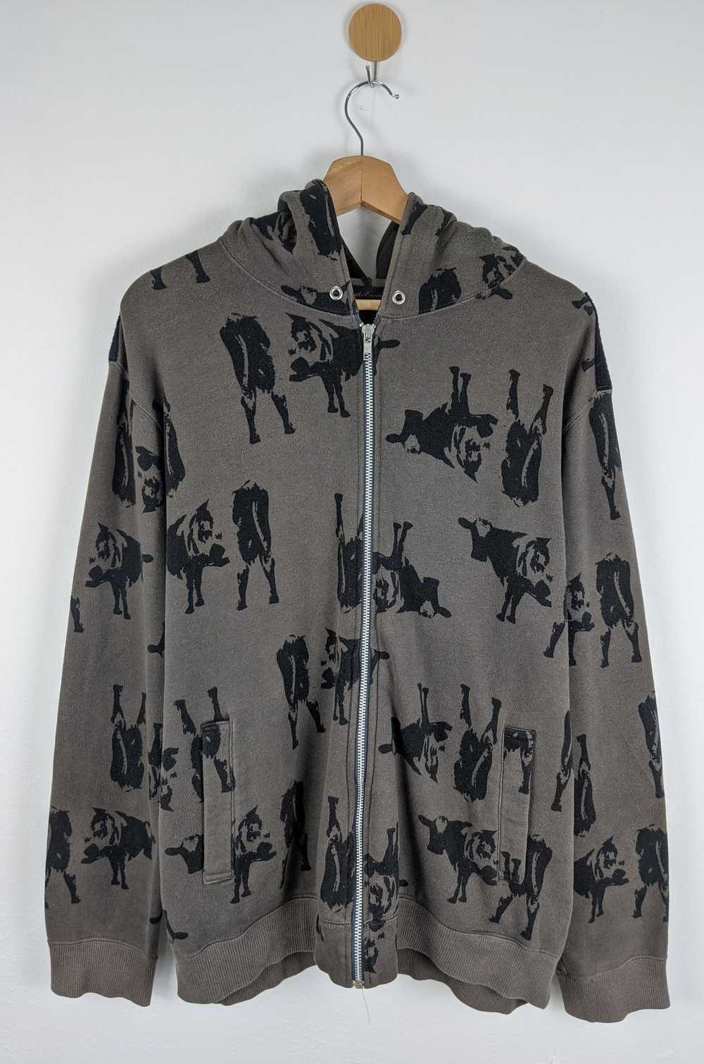 Undercover Undercover Cow Print Hoodie Sweater - image 1
