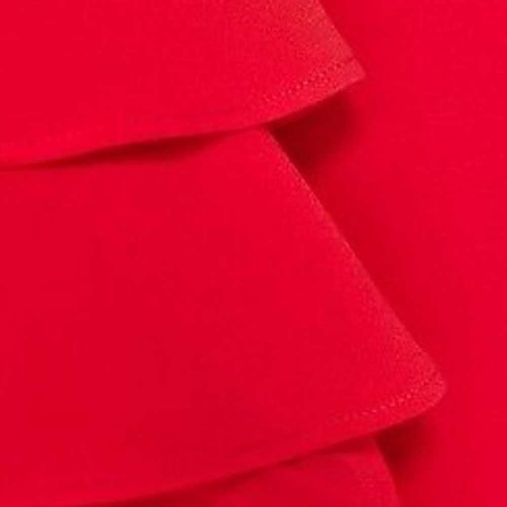 Red Zara Ruffle Sleeve Dress Large - image 4