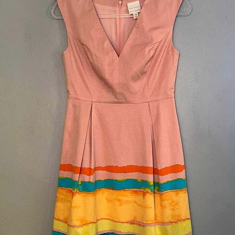 Anthropologie Painterly Pleated Dress size 2 - image 3