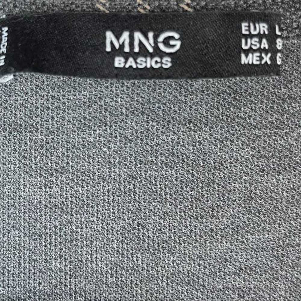 MNG Basics Plaid Dress Charcoal Gray Size 8 - image 5