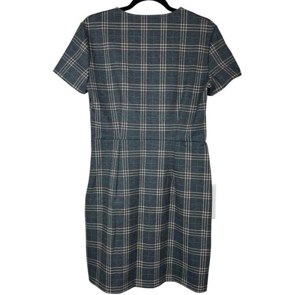 MNG Basics Plaid Dress Charcoal Gray Size 8 - image 7