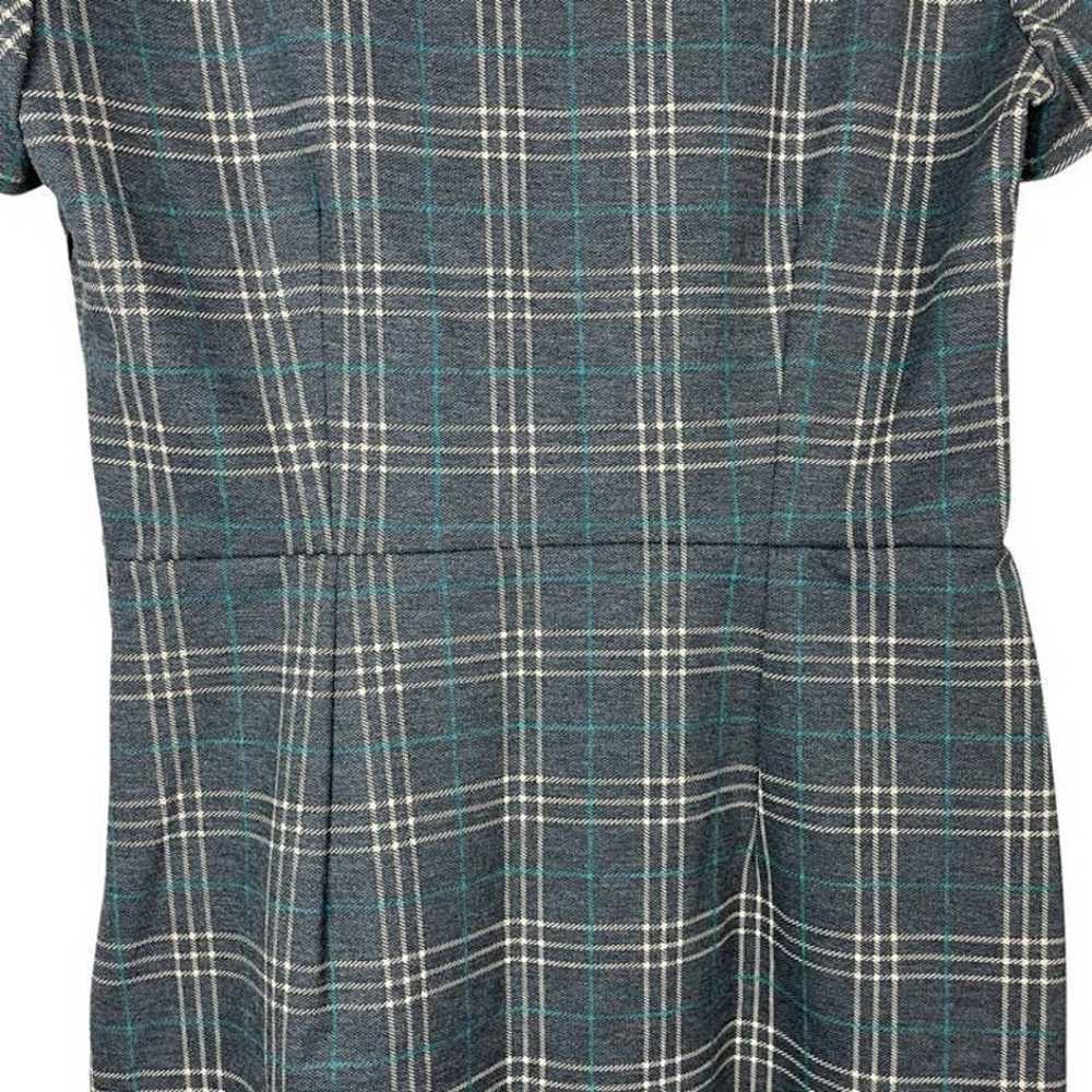 MNG Basics Plaid Dress Charcoal Gray Size 8 - image 8