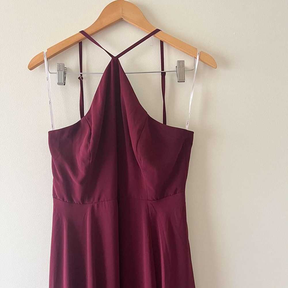Lulu’s Purple Halter Formal Maxi Dress W/ Side Sl… - image 3