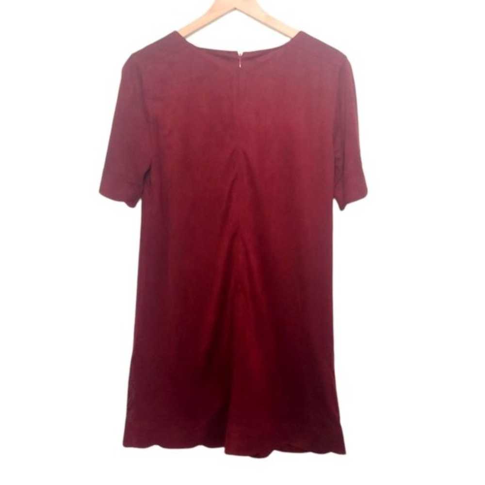 Miss Me Wine Red Faux Suede Lasercut Mini Dress S… - image 3