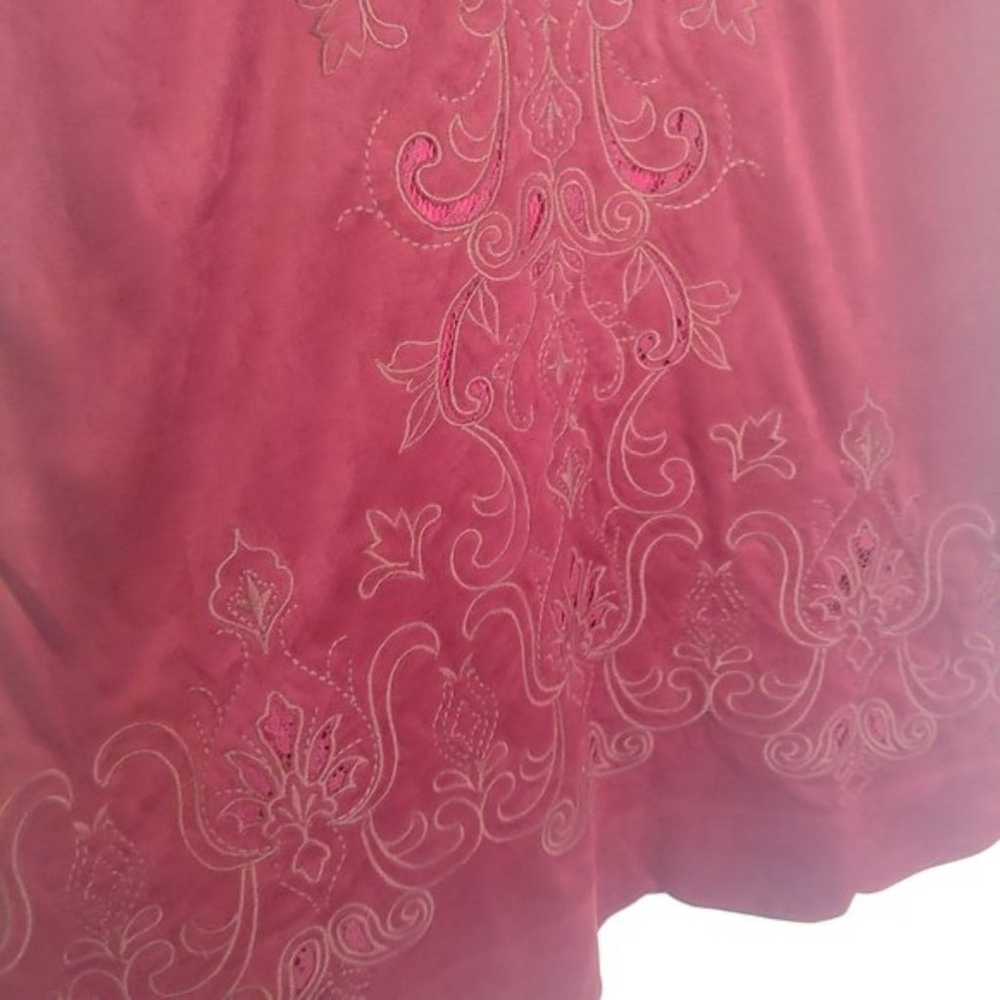 Miss Me Wine Red Faux Suede Lasercut Mini Dress S… - image 5