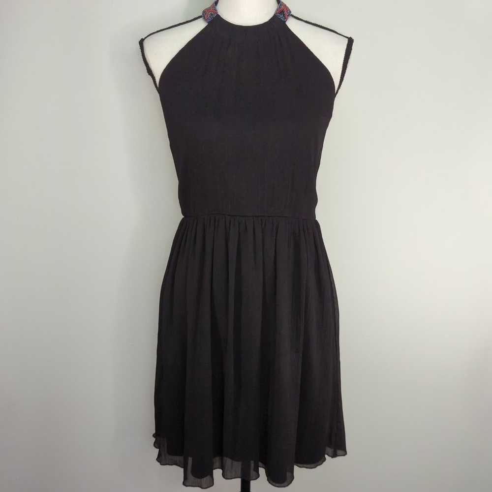 ZARA Trafaluc Collection  Black Halter Mini Dress - image 1