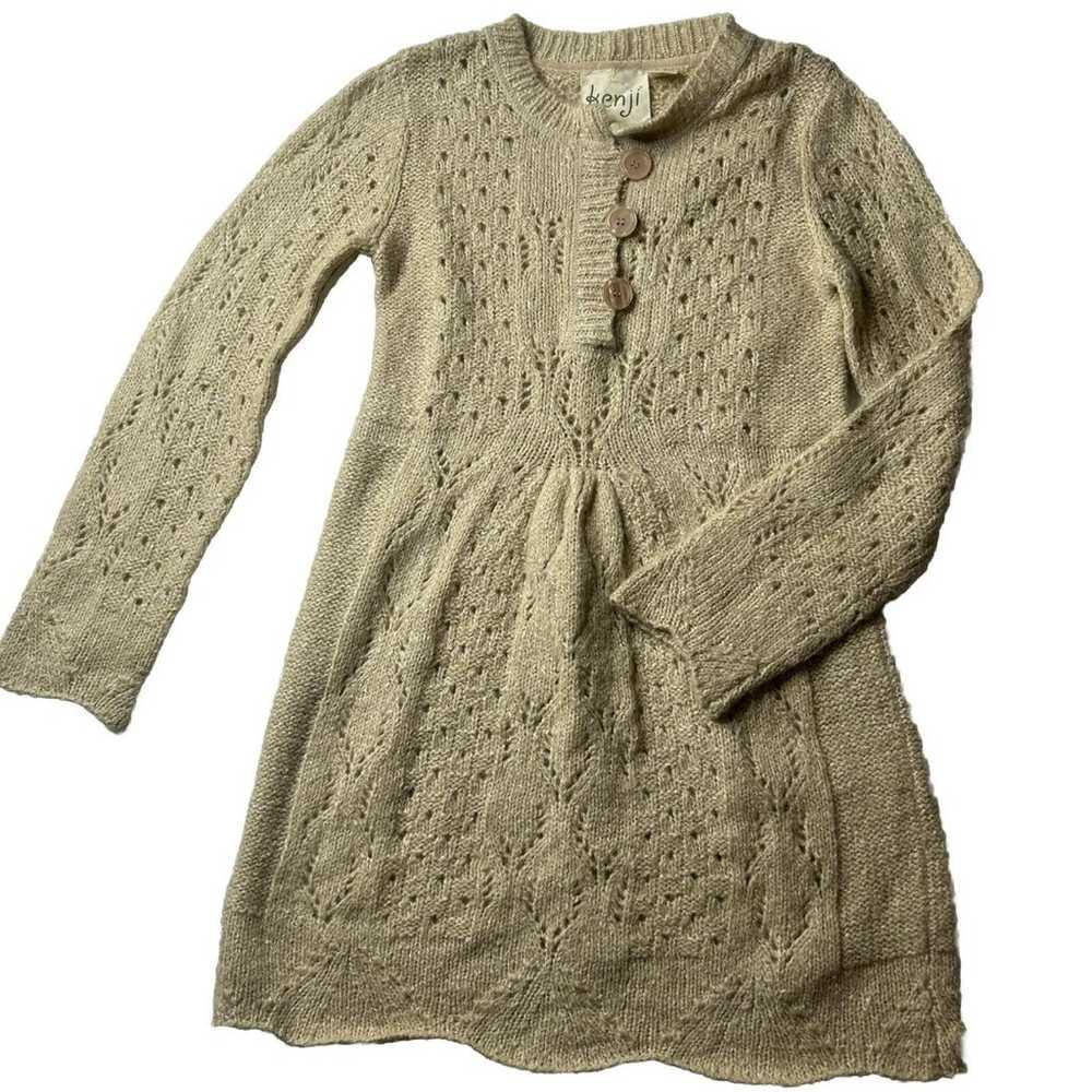 Kenji M Women’s Open Knit 3 Button Sweater Dress … - image 1