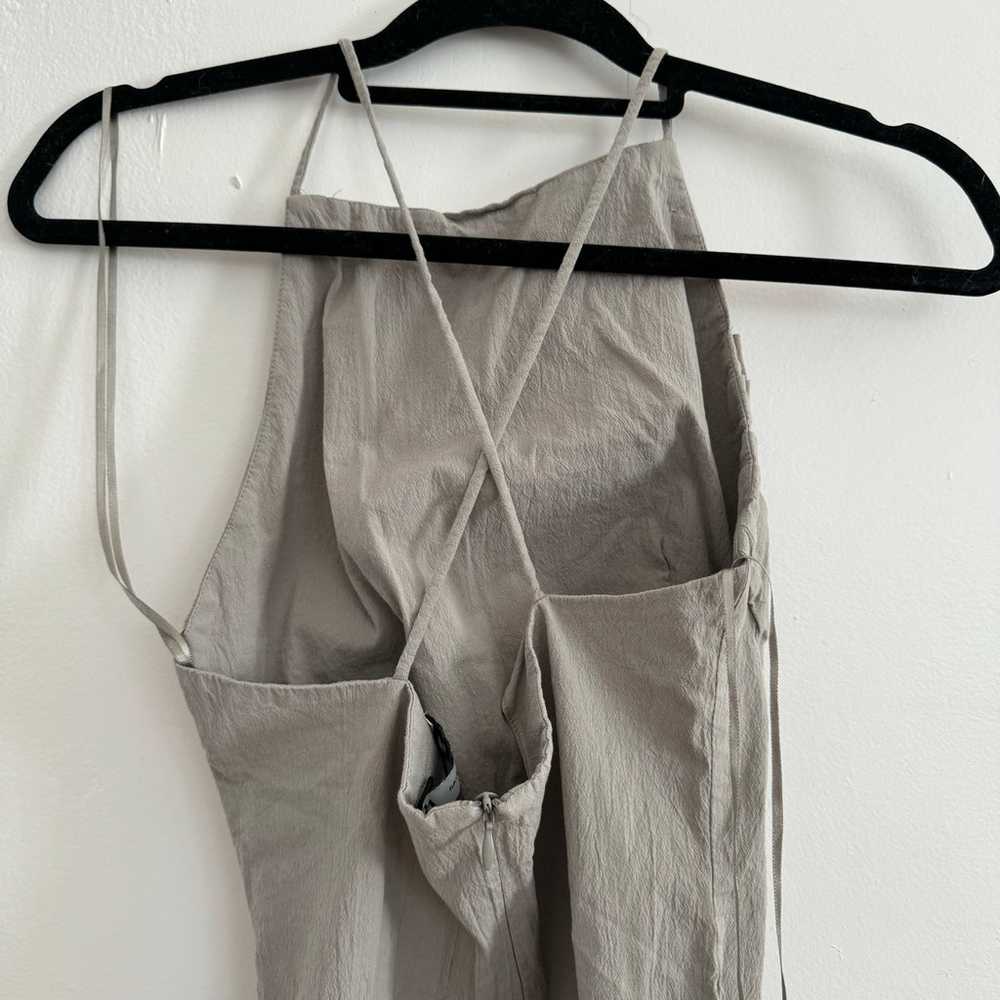 Zara Grey Mini Sleeveless Ruched Draped Dress Siz… - image 6