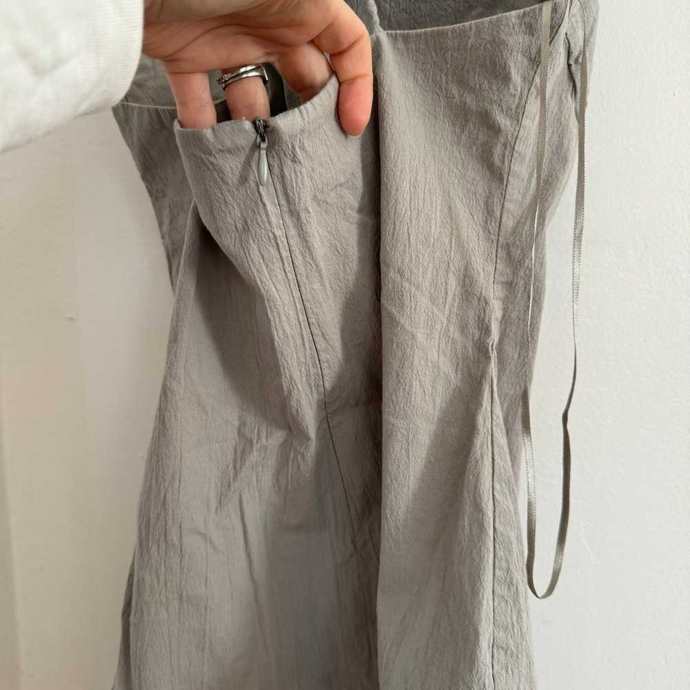 Zara Grey Mini Sleeveless Ruched Draped Dress Siz… - image 7