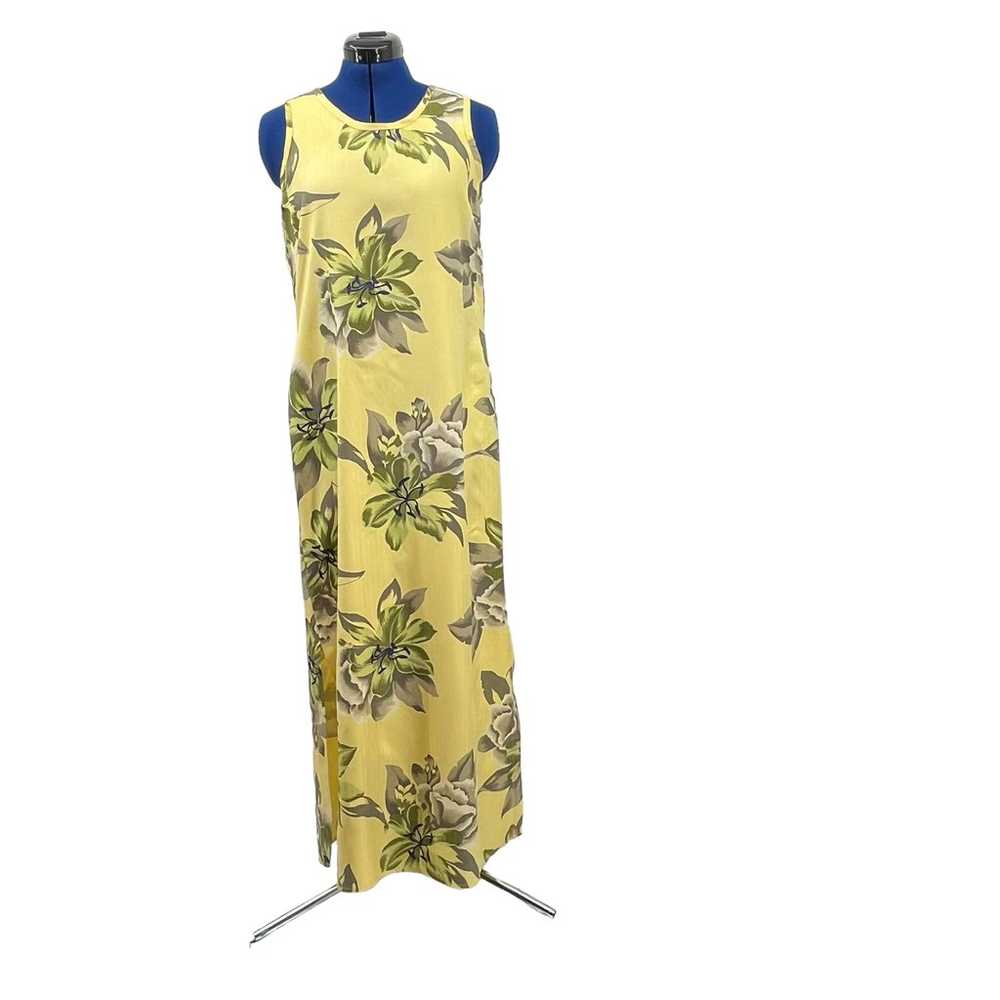 Vintage Tommy Bahama Silk Maxi Dress In Tropical … - image 11