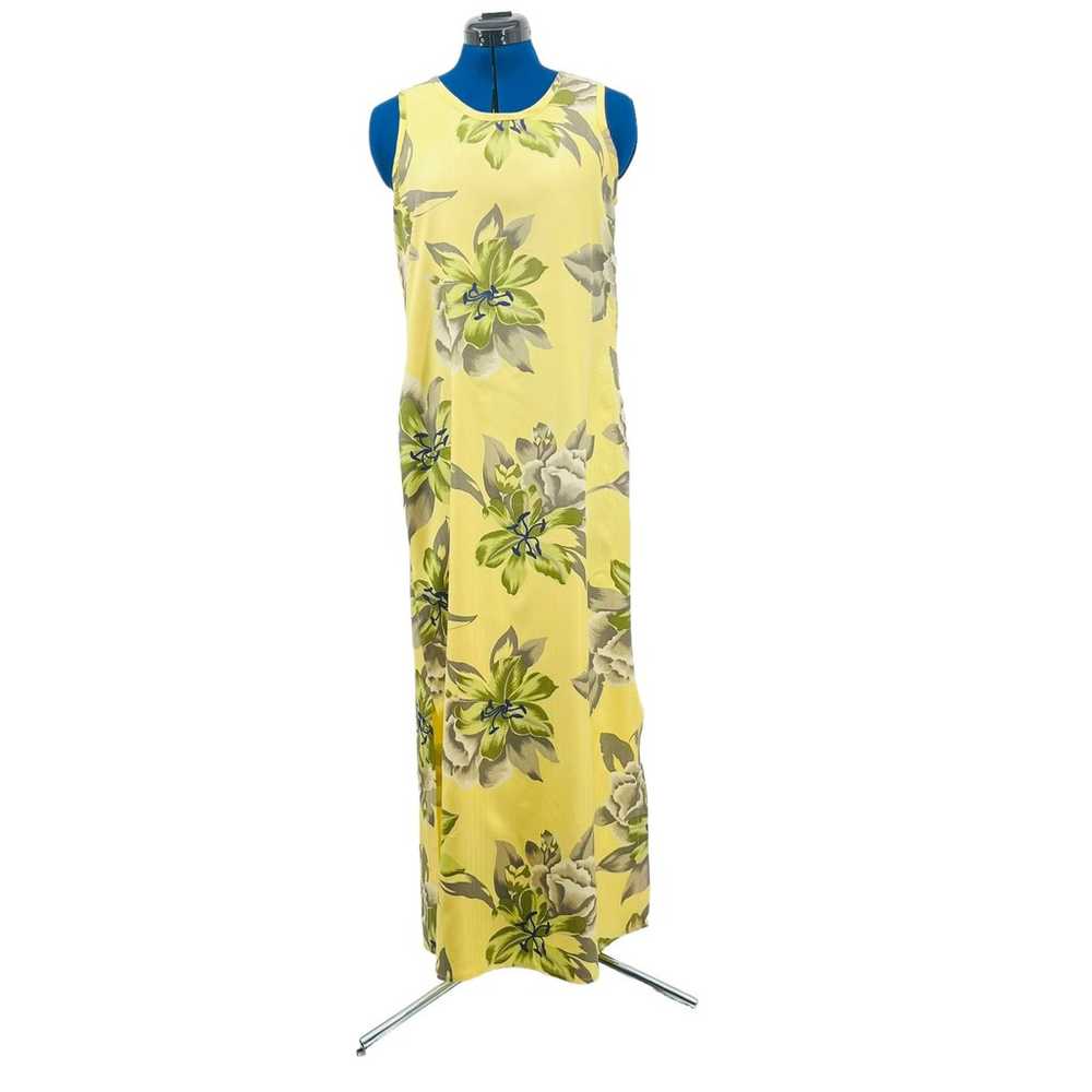 Vintage Tommy Bahama Silk Maxi Dress In Tropical … - image 1