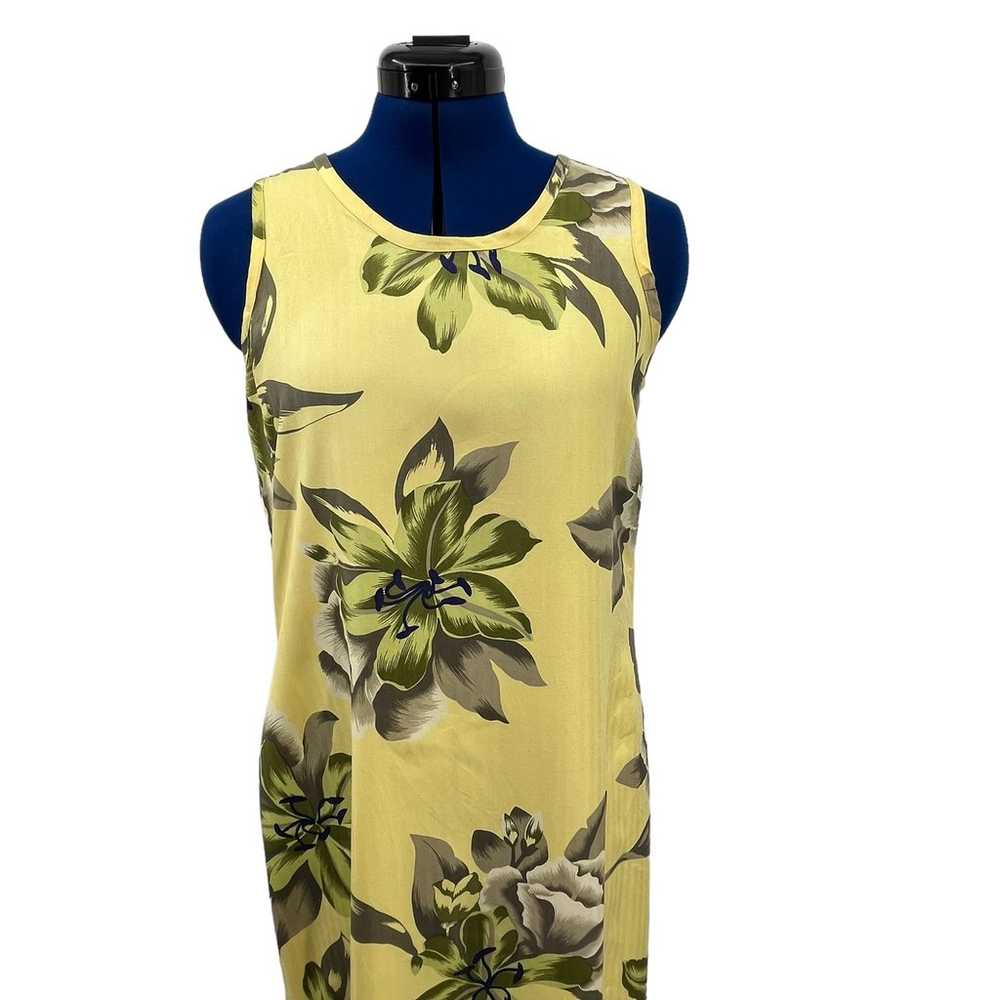 Vintage Tommy Bahama Silk Maxi Dress In Tropical … - image 5