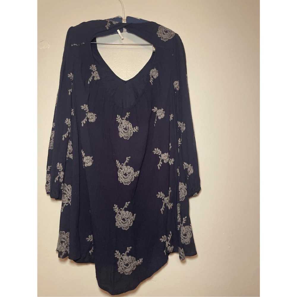 Free People navy Emma Dress with Allover Floral E… - image 4