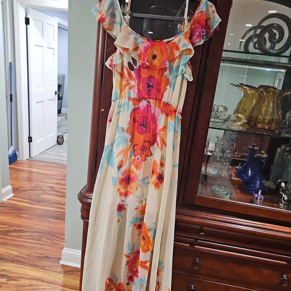 Bisou Bisou Michelle Bohbot floral design Dress s… - image 10