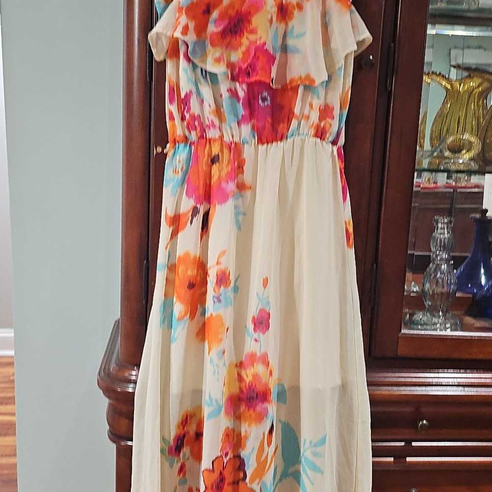 Bisou Bisou Michelle Bohbot floral design Dress s… - image 1