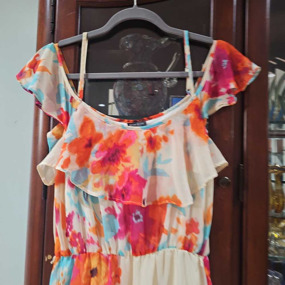 Bisou Bisou Michelle Bohbot floral design Dress s… - image 2