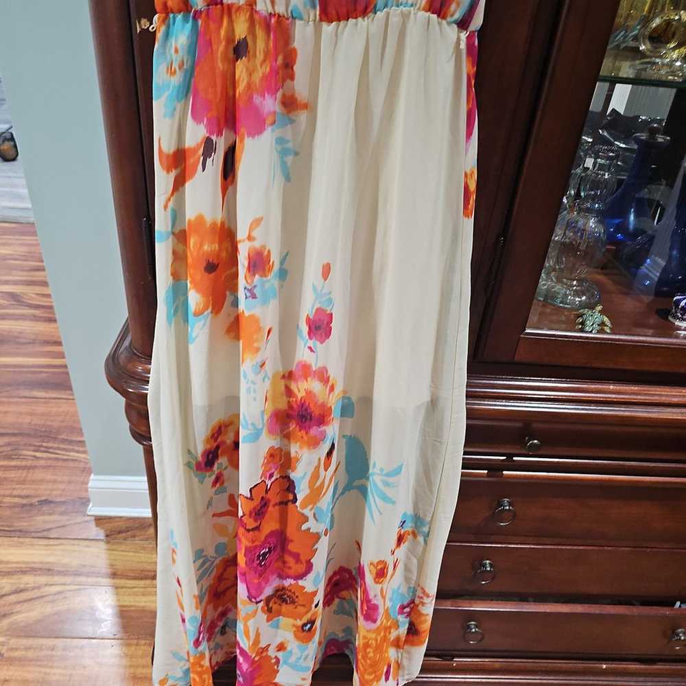 Bisou Bisou Michelle Bohbot floral design Dress s… - image 3