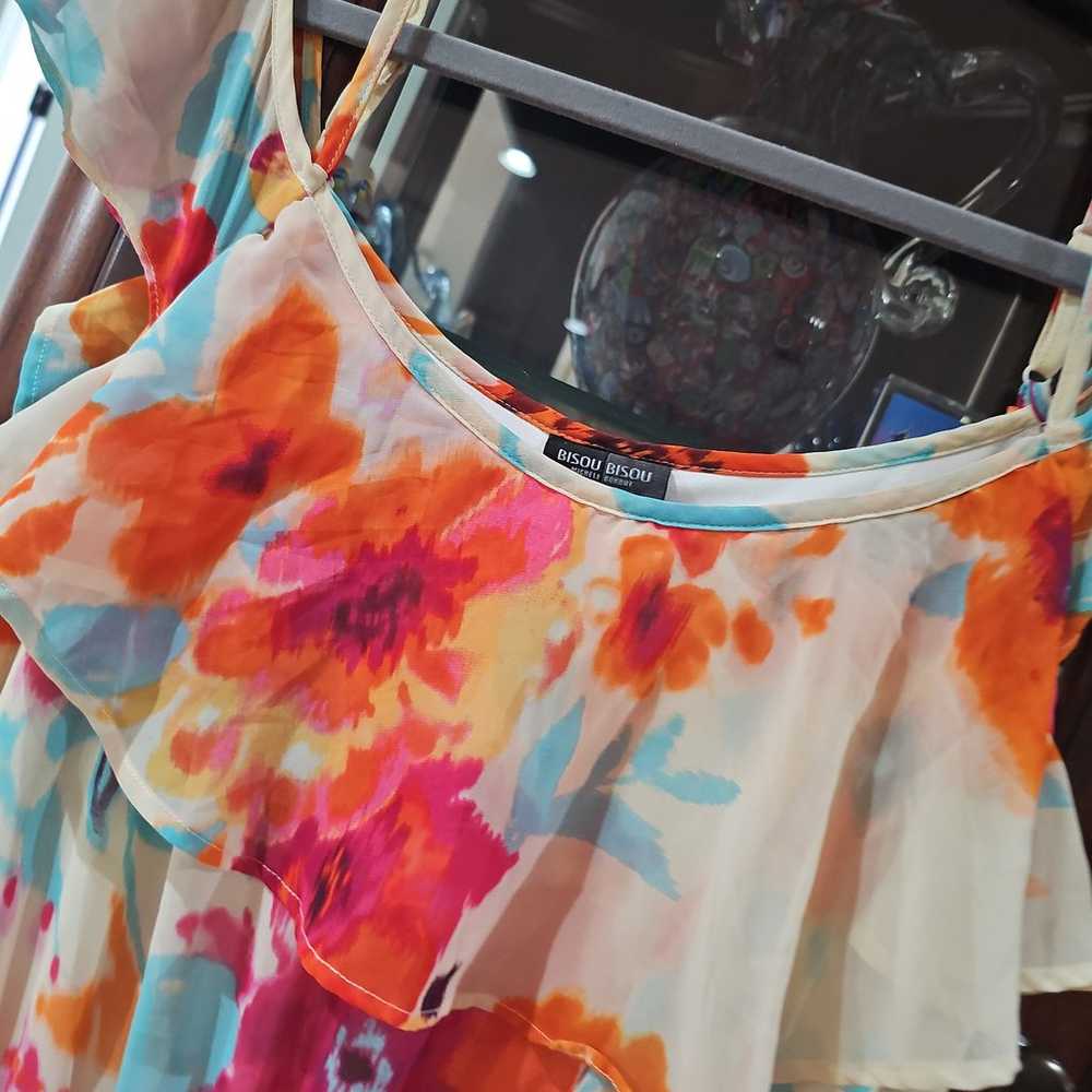 Bisou Bisou Michelle Bohbot floral design Dress s… - image 4