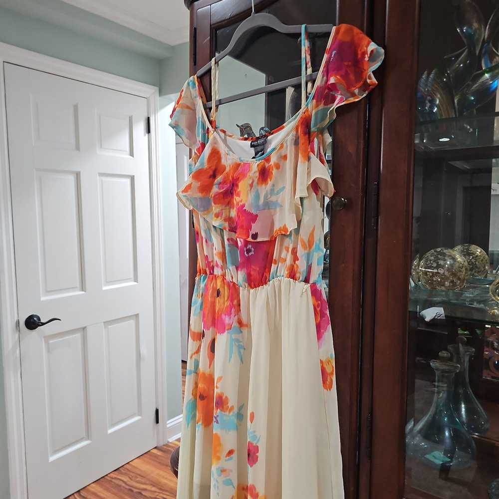 Bisou Bisou Michelle Bohbot floral design Dress s… - image 9
