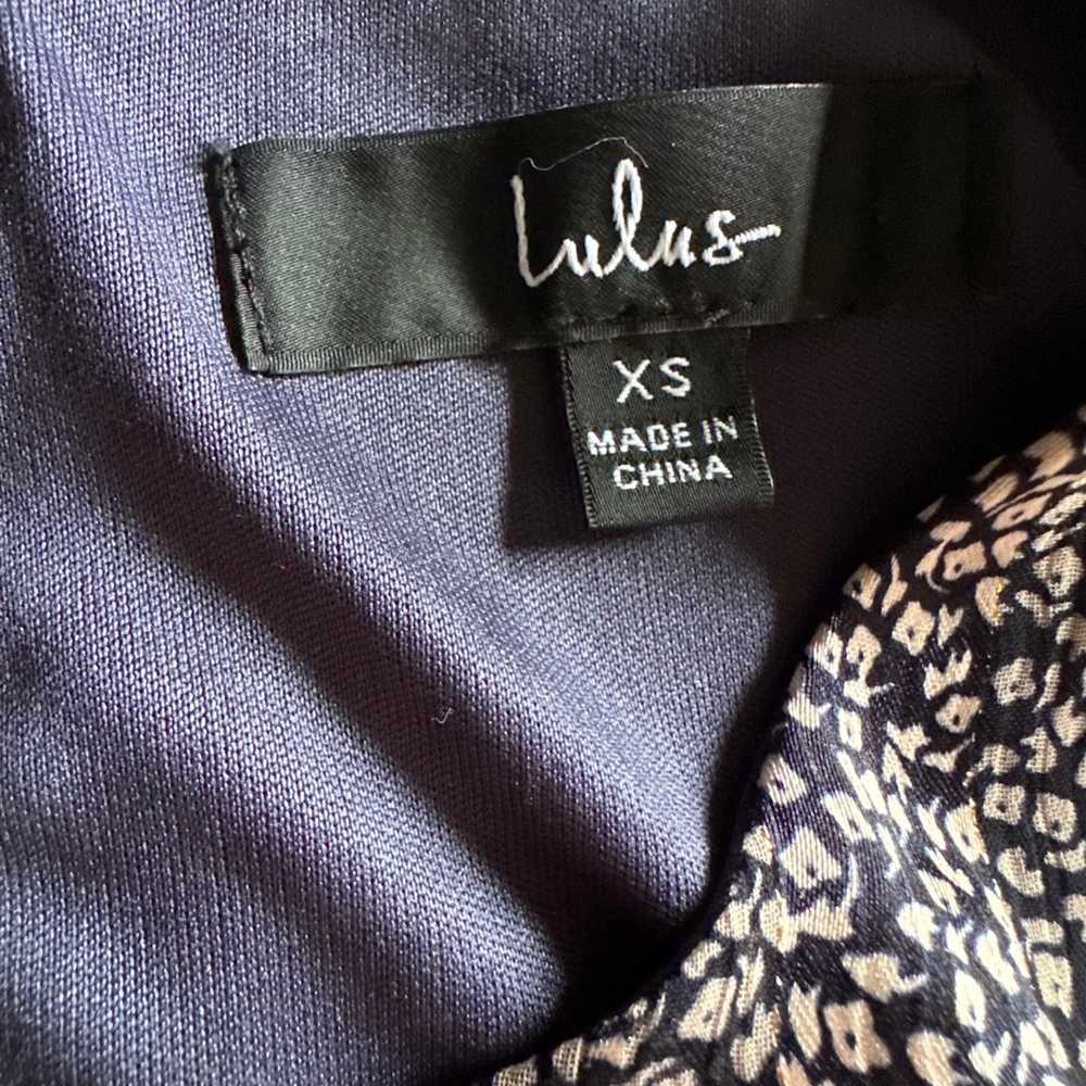 Lulu’s XS Just for Love Navy Blue Floral Print Lo… - image 11
