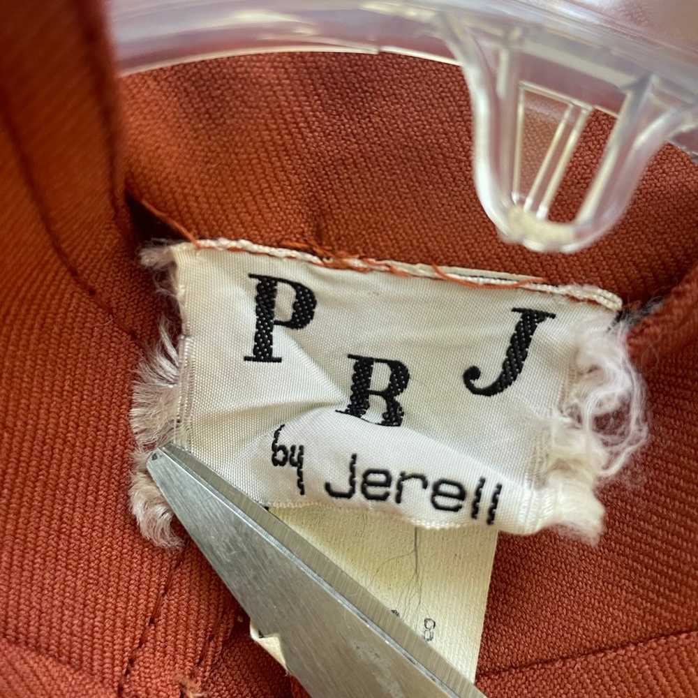 VTG 70’s PBJ By Jerell Burnt Orange Jumpsuit Wide… - image 6