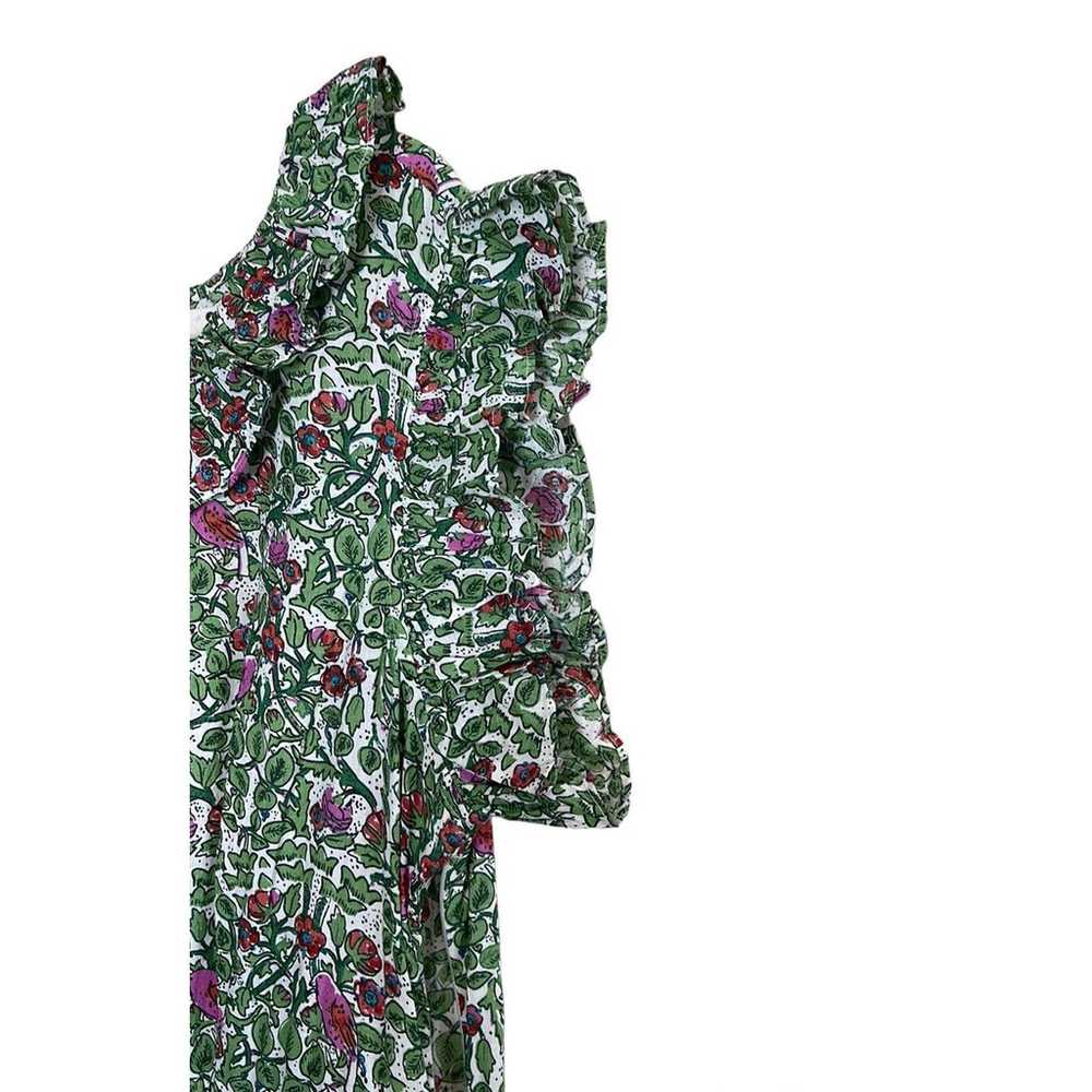 Pomegranate Tiered Ruffle Floral Print Maxi Dress… - image 4