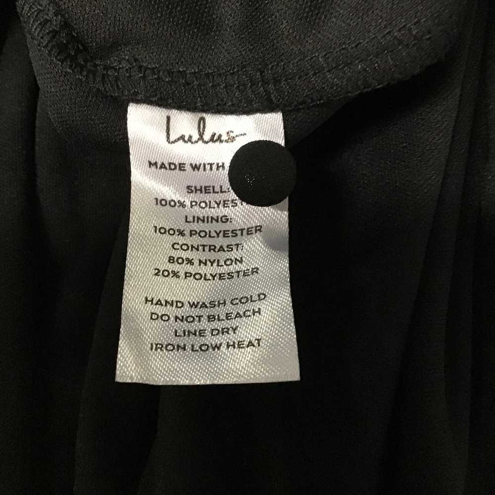 LULU'S sz XL Romantic Mood Black Lace Insert Slee… - image 11