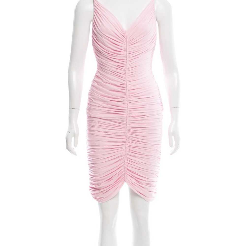 Zac Posen Pink Ruched Mini Dress - image 1