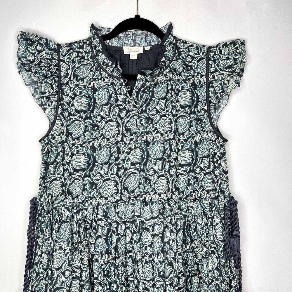 NWOT Anthropologie Let Me Be Tired Ruffle Blue Iv… - image 2