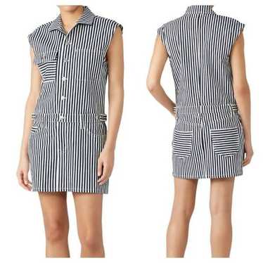 Current/Elliott Striped Button Down Sleeveless Dr… - image 1