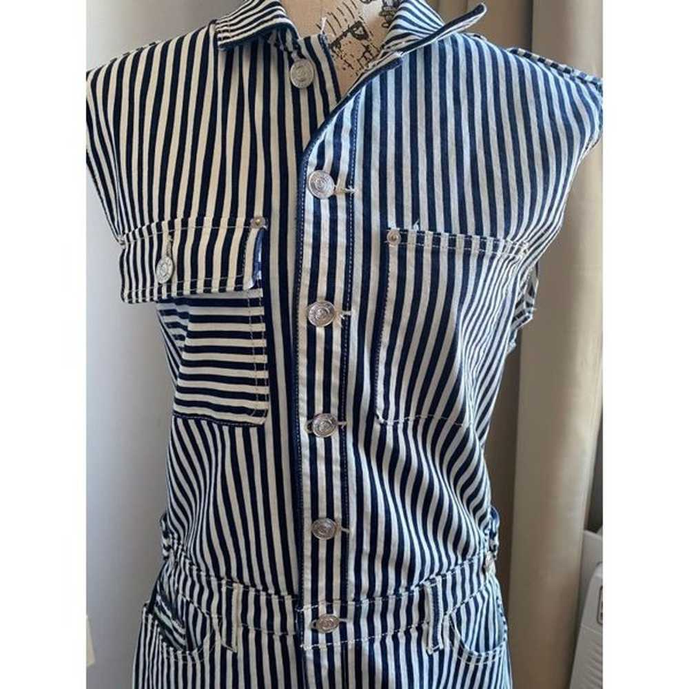 Current/Elliott Striped Button Down Sleeveless Dr… - image 7