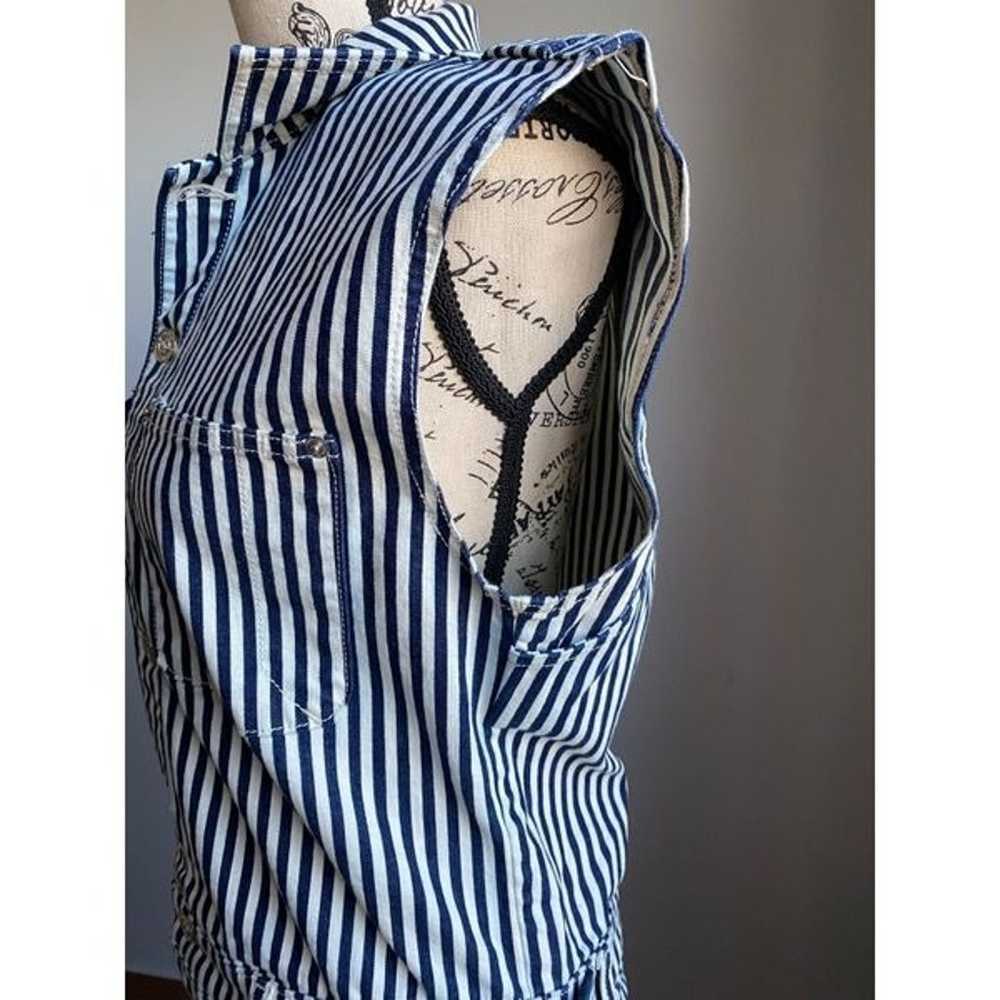 Current/Elliott Striped Button Down Sleeveless Dr… - image 8