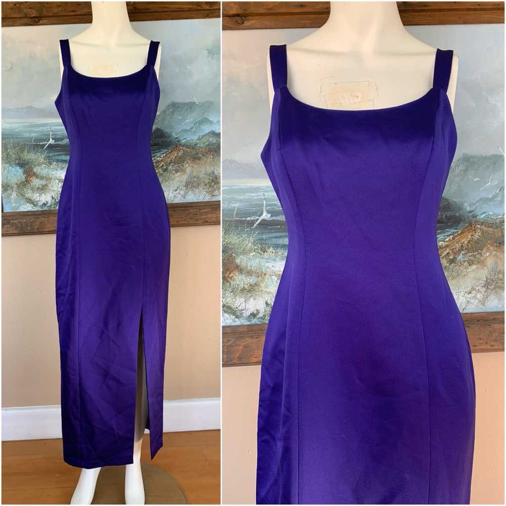 Vintage 90’s Silky Purple Slip Dress | Sleeveless… - image 1