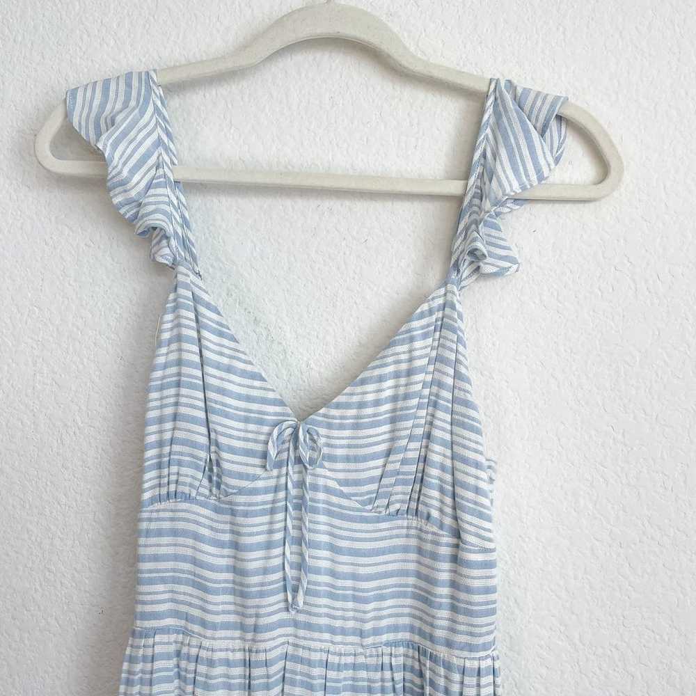 MAJORELLE Revolve Blue White Striped Midi Dress - image 11